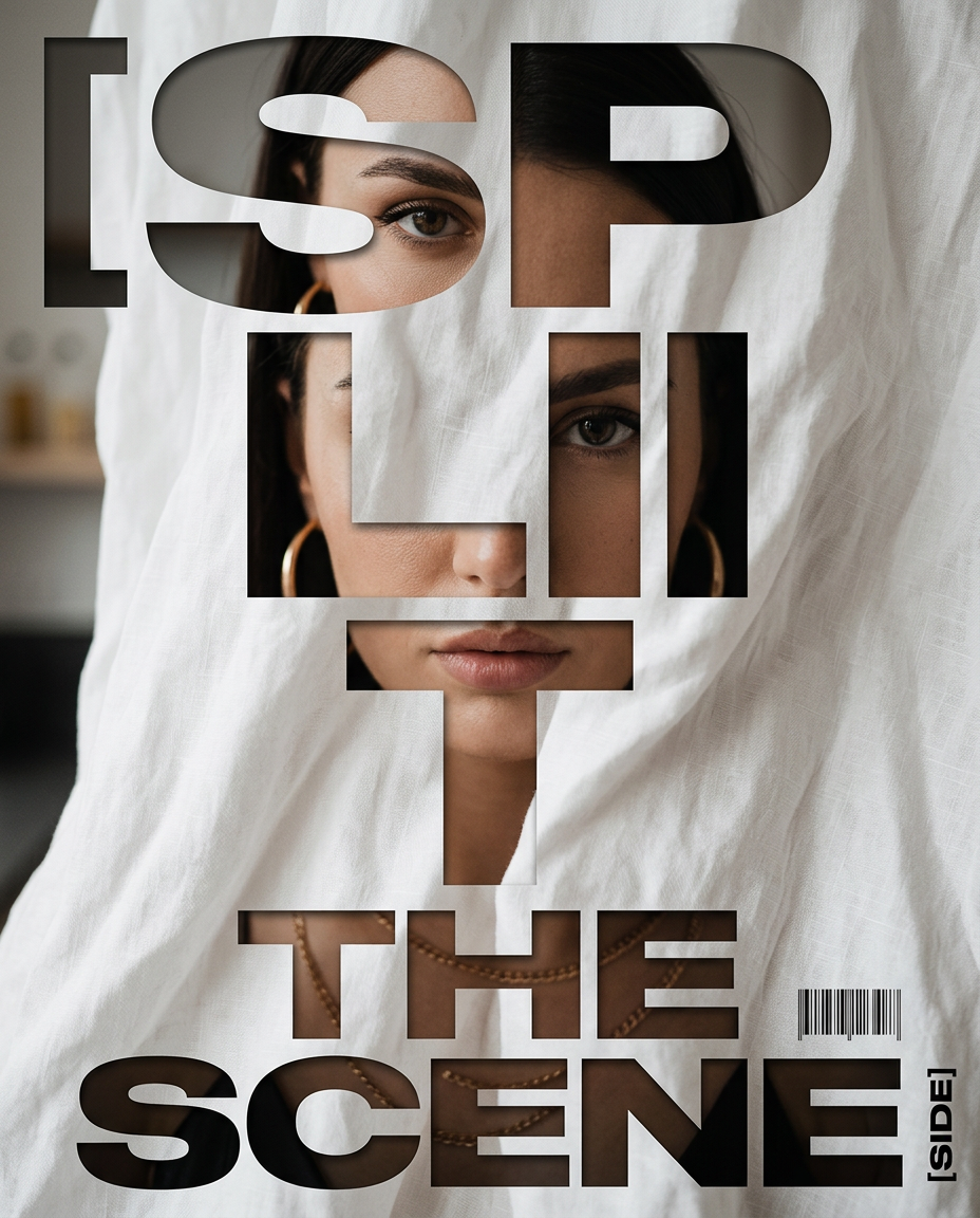 Crumpled Fabric Editorial Poster
