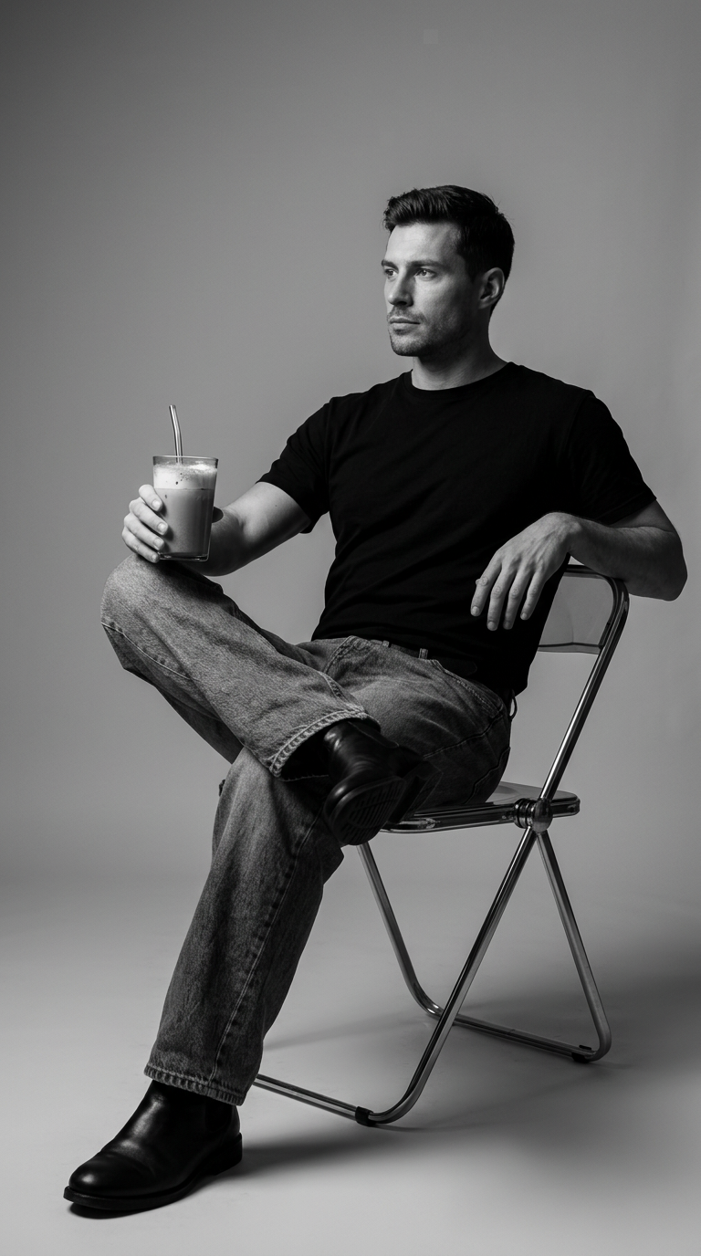Black and White Studio Portrait