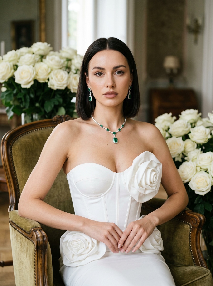 Строго фотореалистичный fashion editorial-портрет
