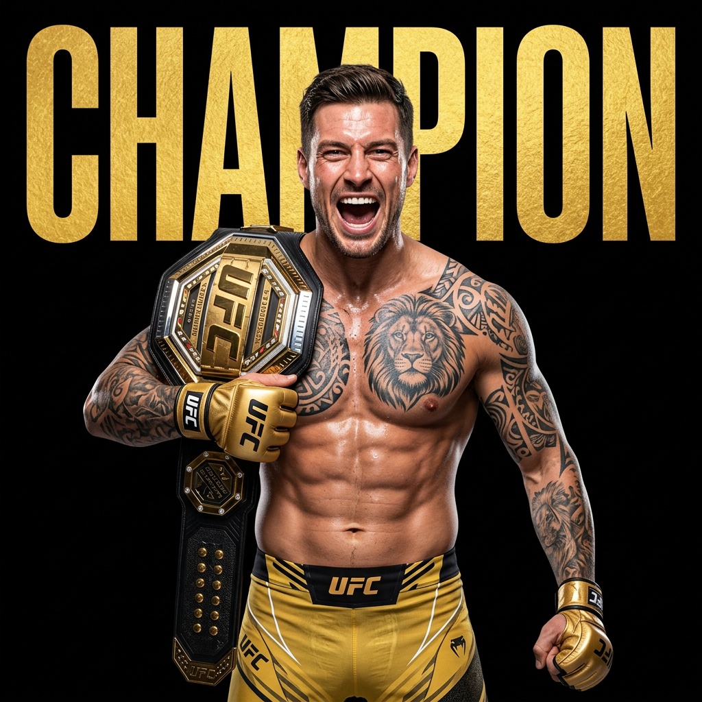 Чемпион UFC с золотым поясом