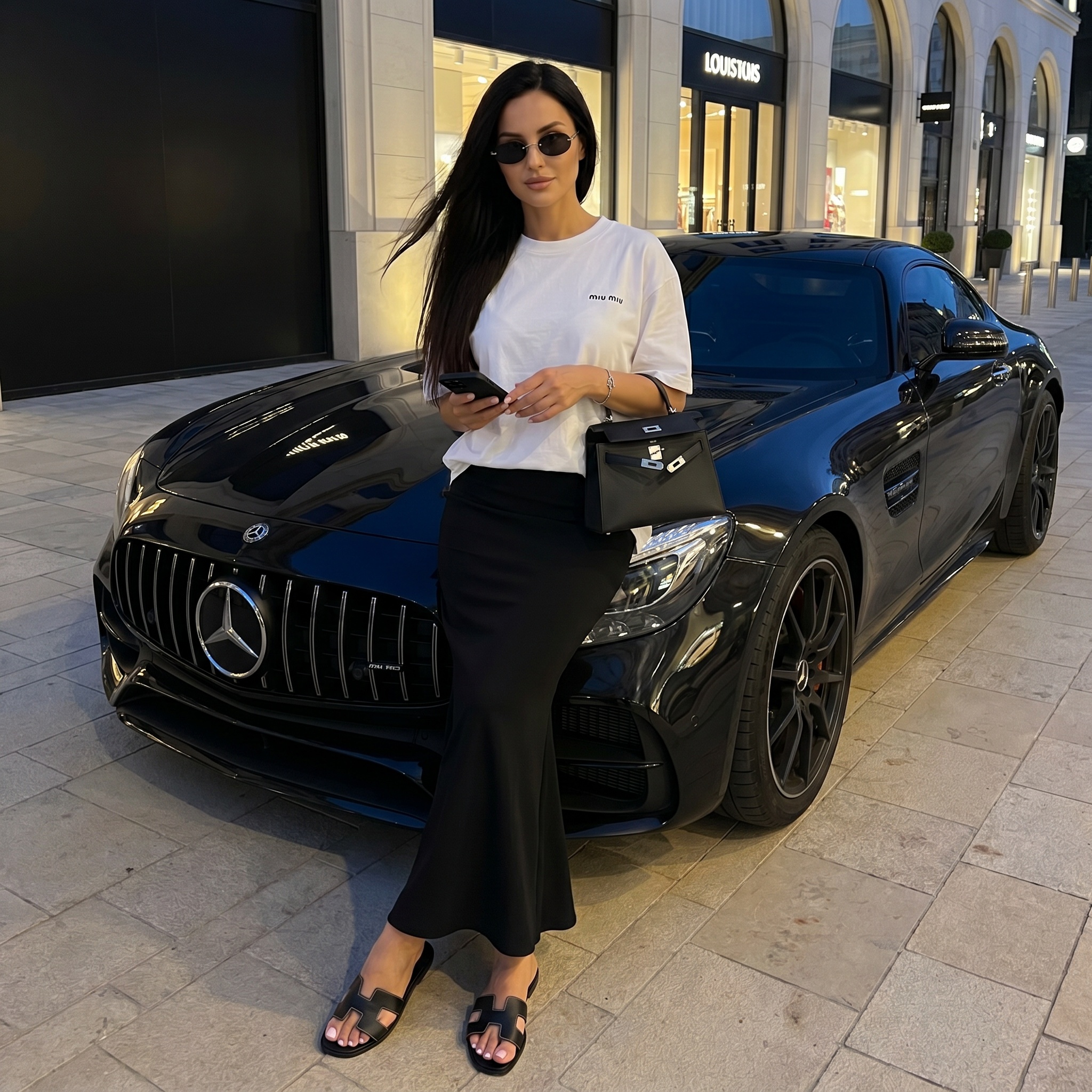 Стиль люкс у чёрного Mercedes AMG