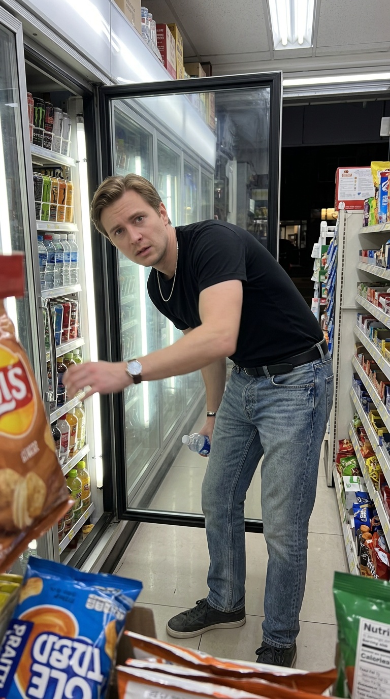 Ночной снимок в круглосуточном магазине