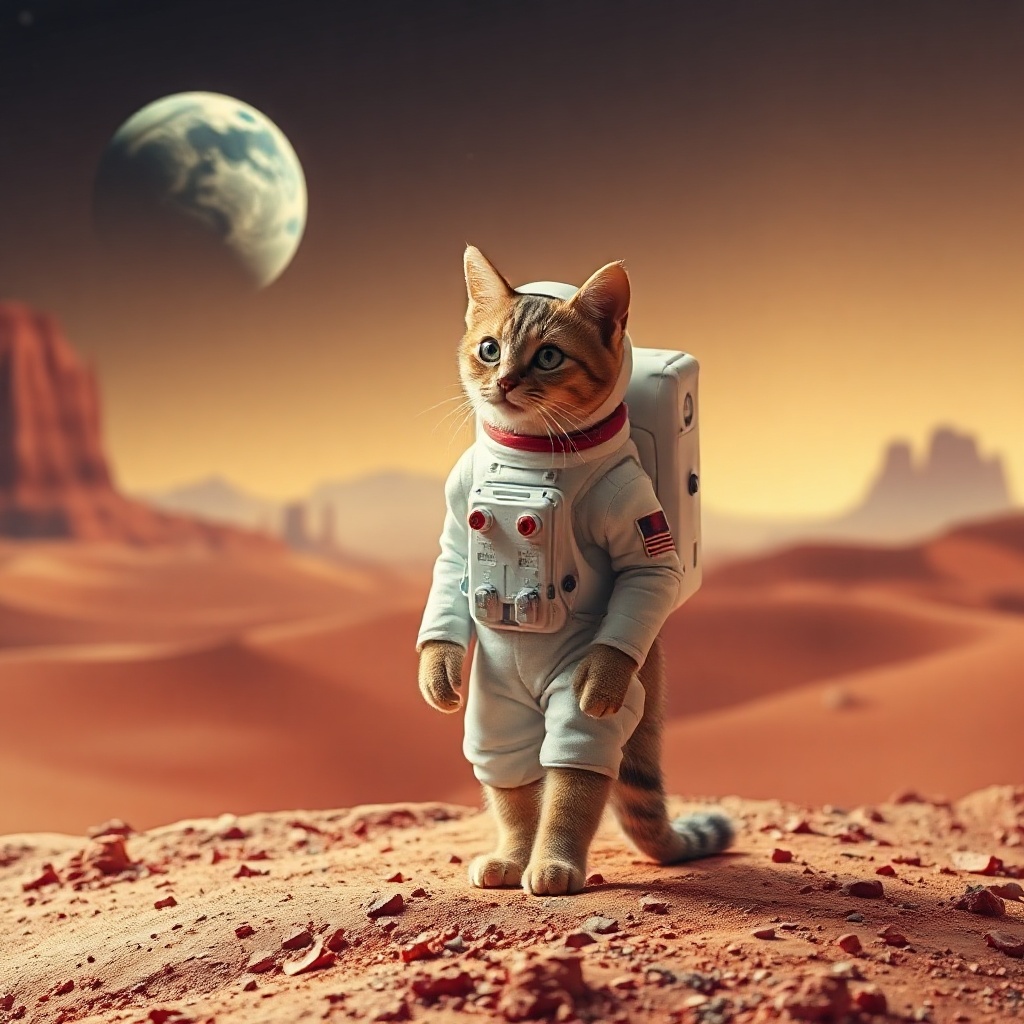 Кот-космонавт на Марсе, модель FLUX Schnell